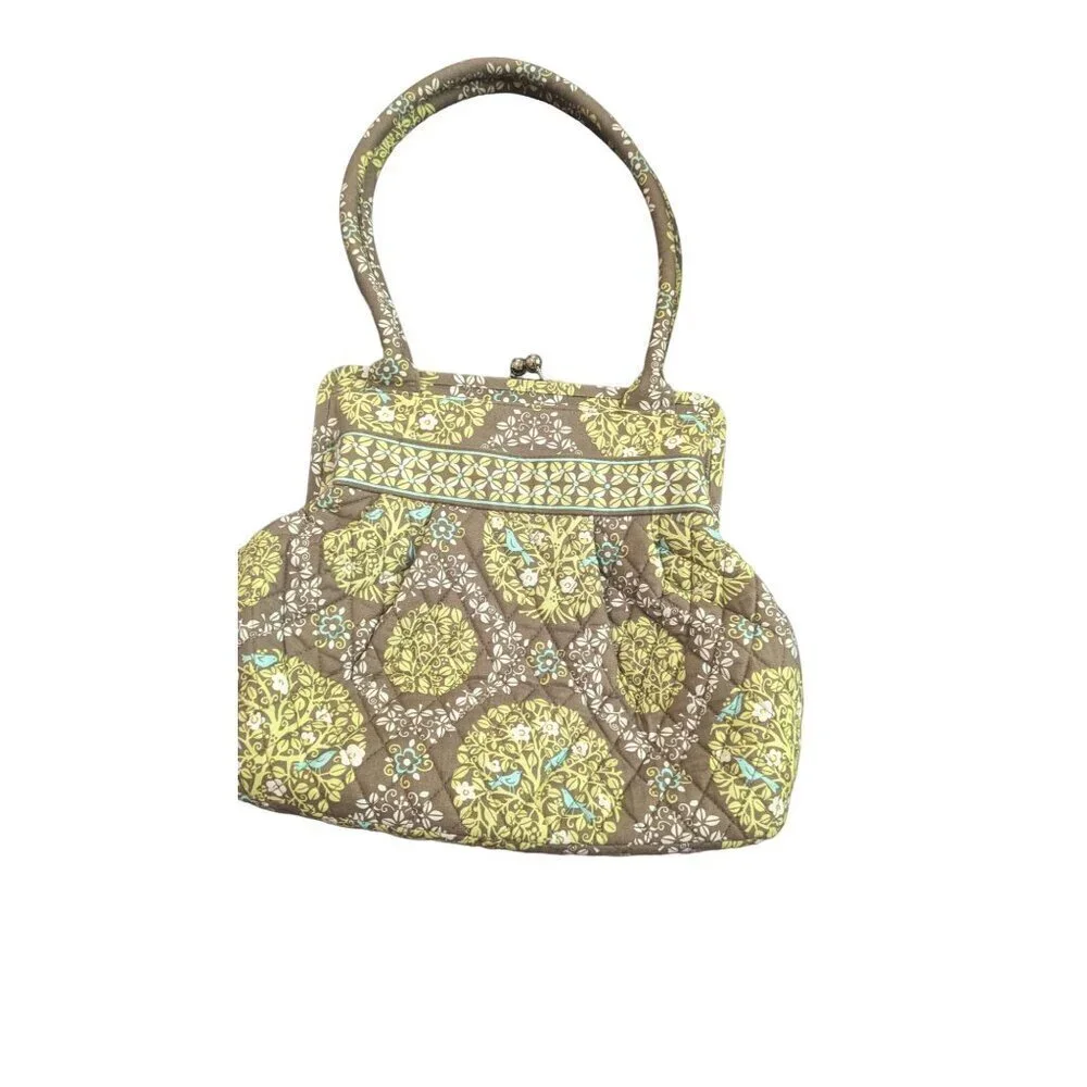 Vera Bradley Kiss Lock Alice‎ Sittin in a Tree Teal/GreenPurse Hand Bag + wallet